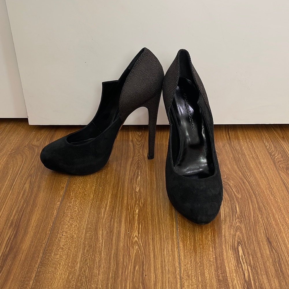 Black suede Georgina Goodman heels
